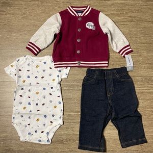 Carter’s Baby Boy’s 3 Piece Sport Cardigan Set